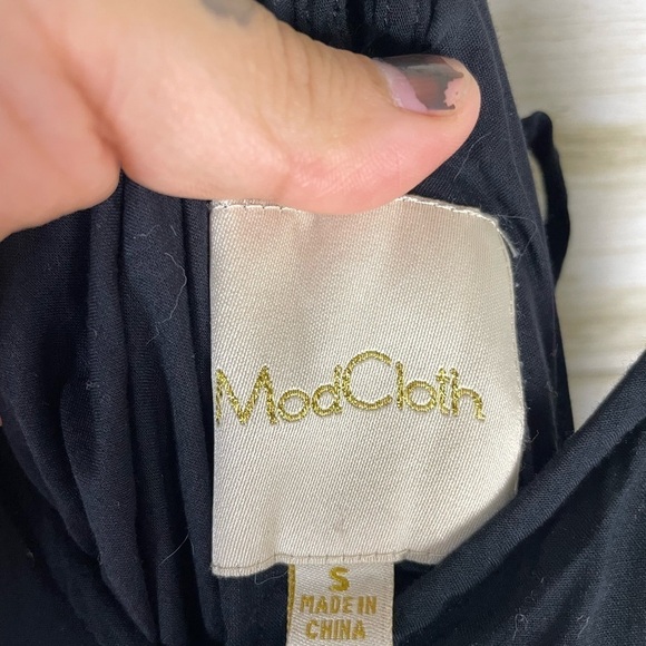 Modcloth Black Handkerchief Hem Strappy Maxi Dress - Picture 5 of 5